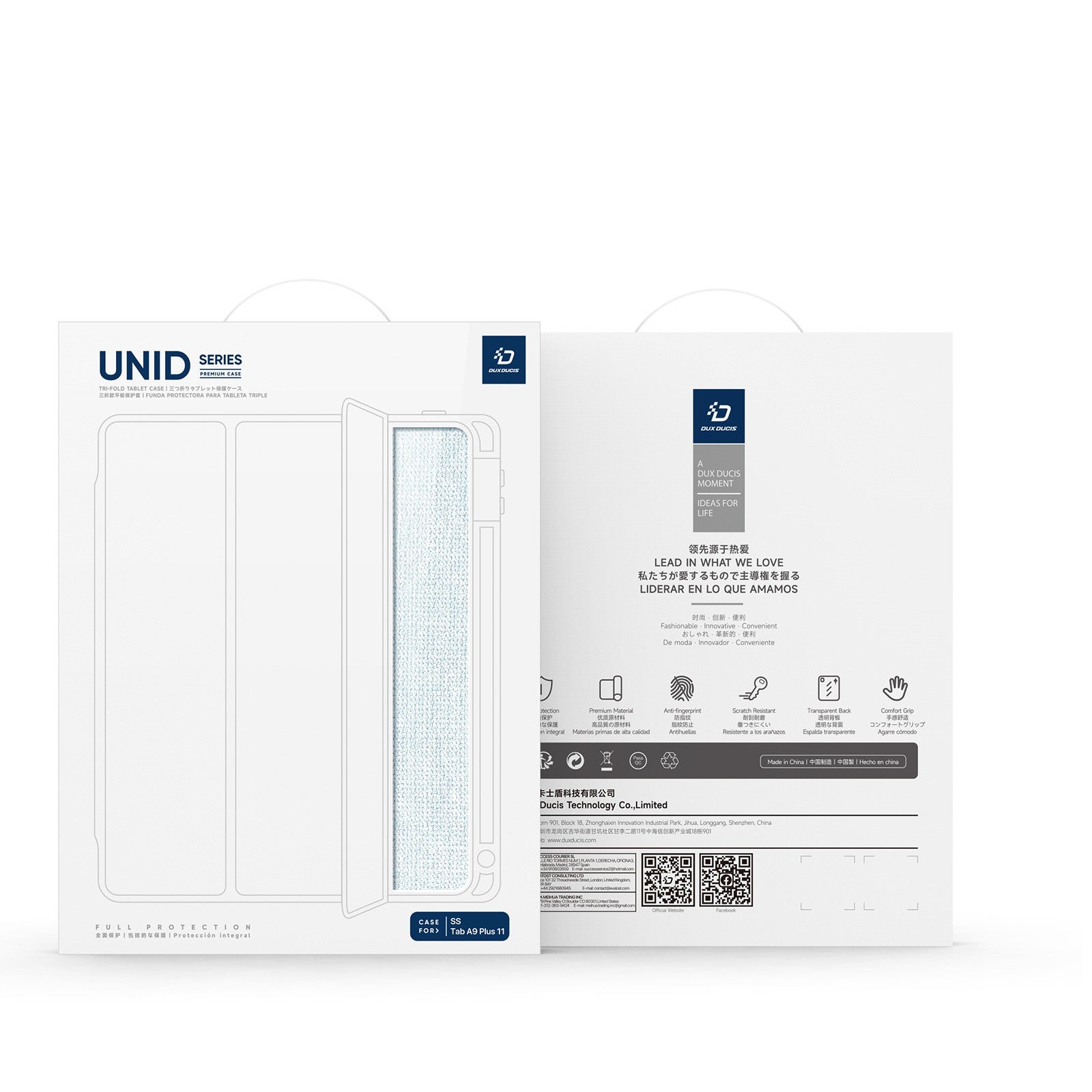 Dėklas Dux Ducis Unid Samsung X210/X215/X216 Tab A9 Plus 11.0/X230/X235/X236 Tab A11 Plus 11.0 mėlynas