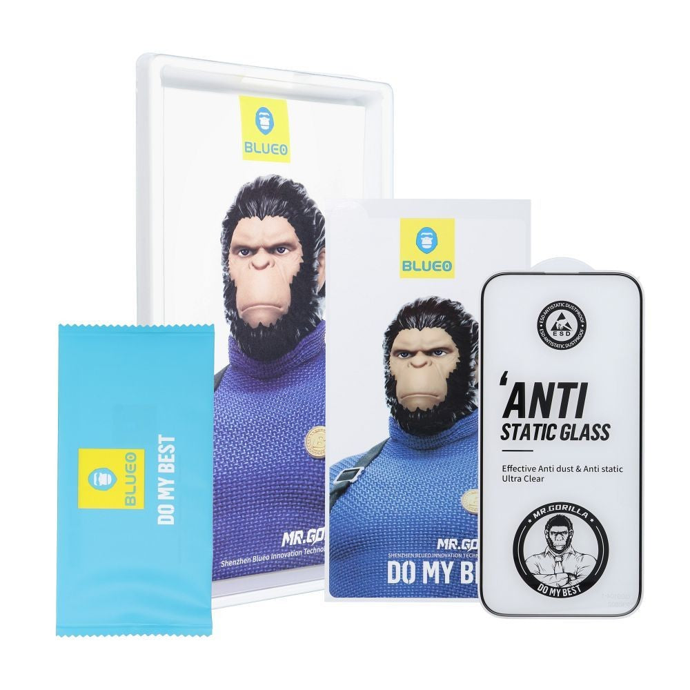 LCD apsauginis stikliukas 5D Mr. Monkey Glass (Strong Lite) Samsung S938 S25 Ultra juodas