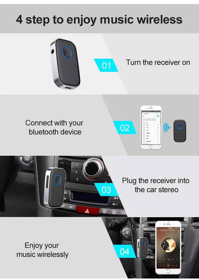 AUX Bluetooth laisvų rankų imtuvas Reach BR-1 juodas