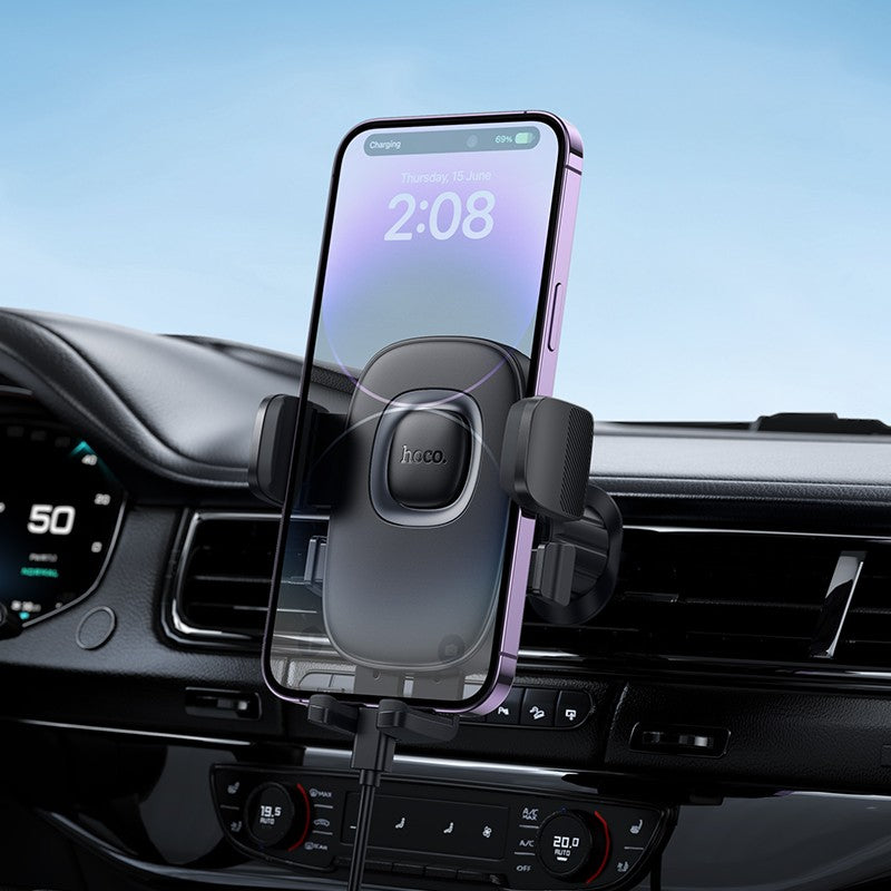 Automobilinis telefono laikiklis Hoco H75 (air vent) juodas