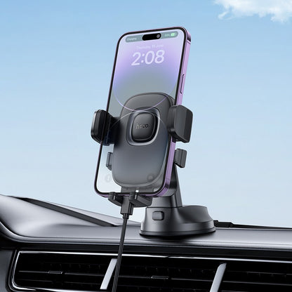 Automobilinis telefono laikiklis Hoco H76 (dashboard) juodas