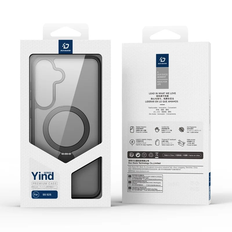 Dėklas Dux Ducis Yind With Magnetic Stand skirtas Samsung S936 S25 Plus juodas