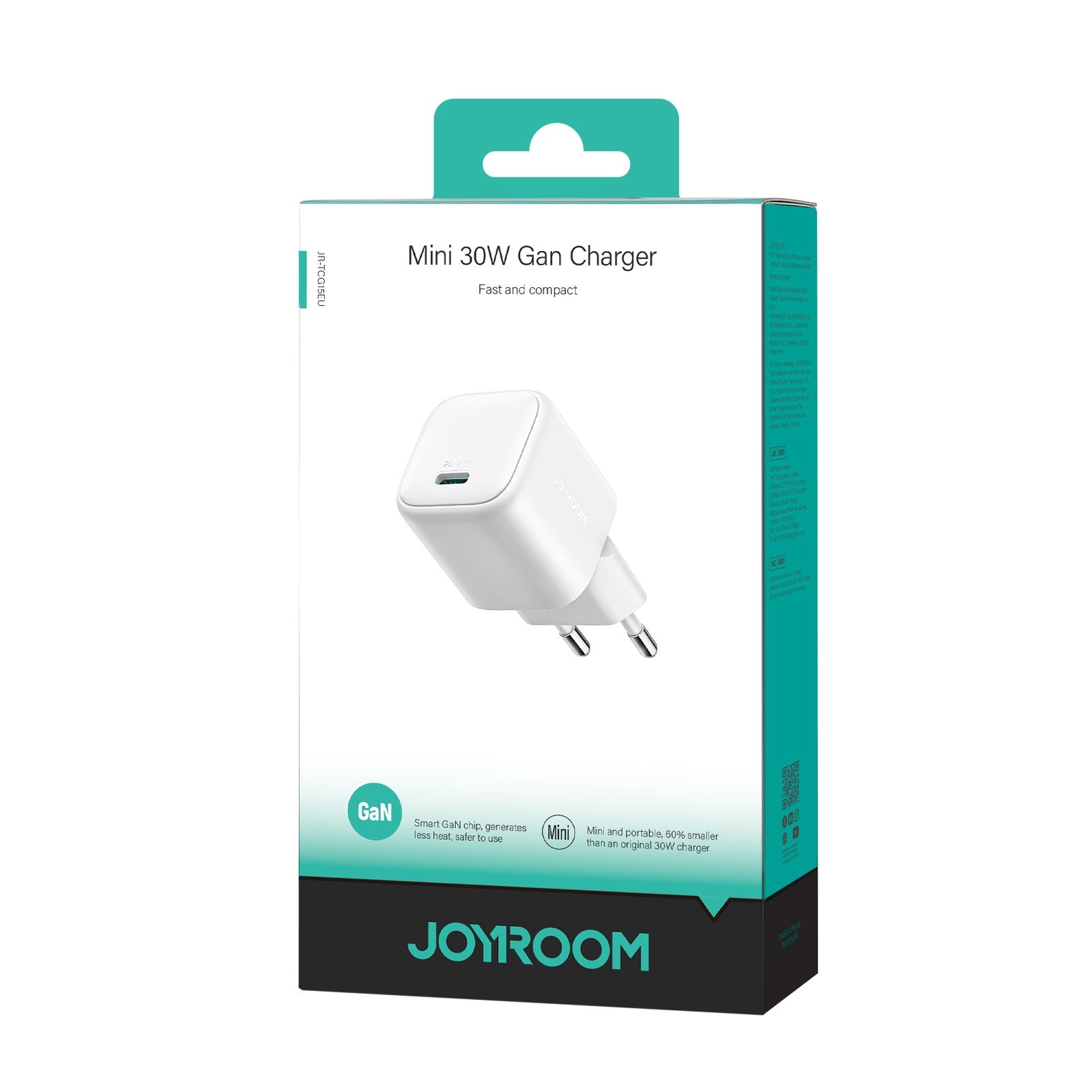 Įkroviklis Joyroom JR-TCG15 30W GaN USB-C baltas
