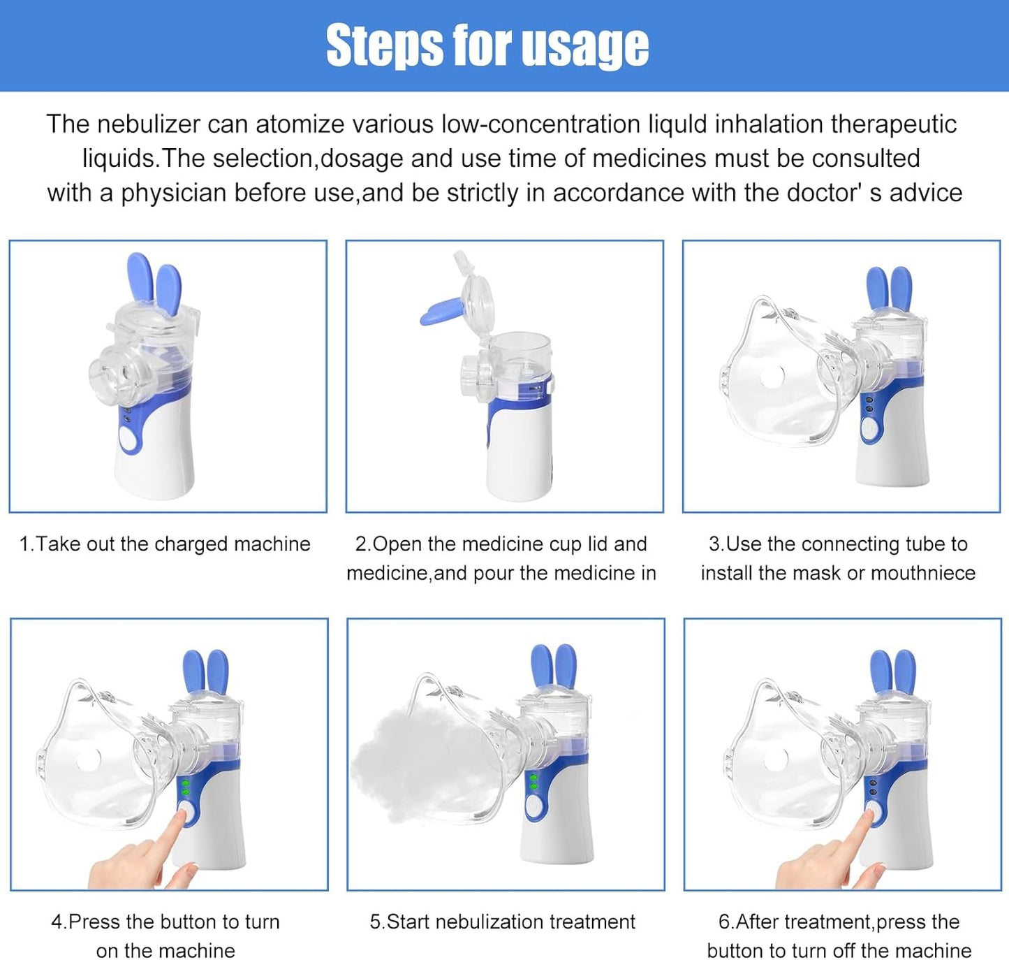 Inhaliatorius Reach "Bunny" violetinis