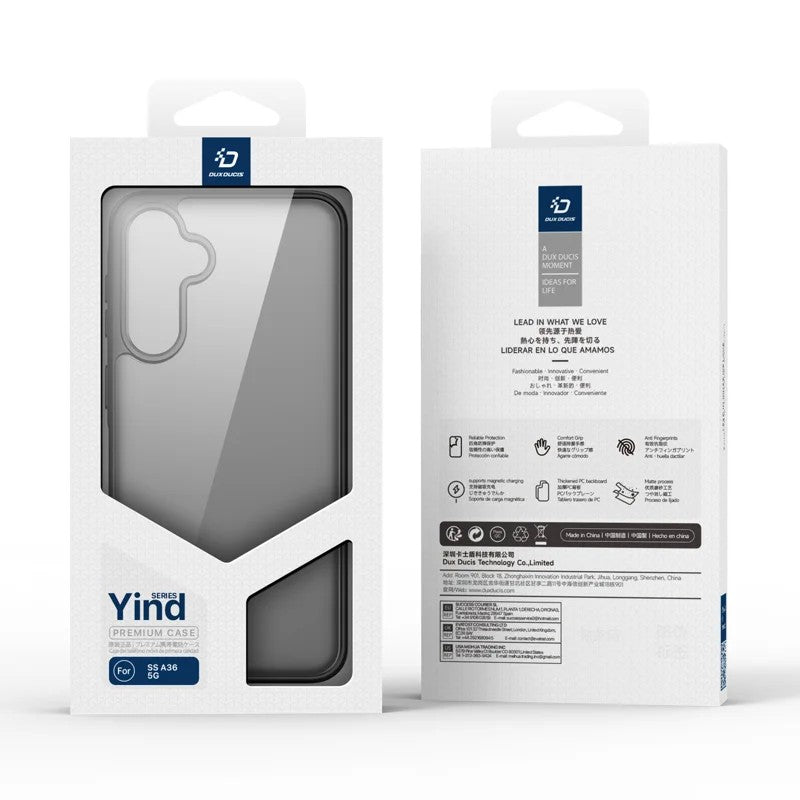 Dėklas Dux Ducis Yind skirtas Samsung A366 A36 5G/A566 A56 5G juodas