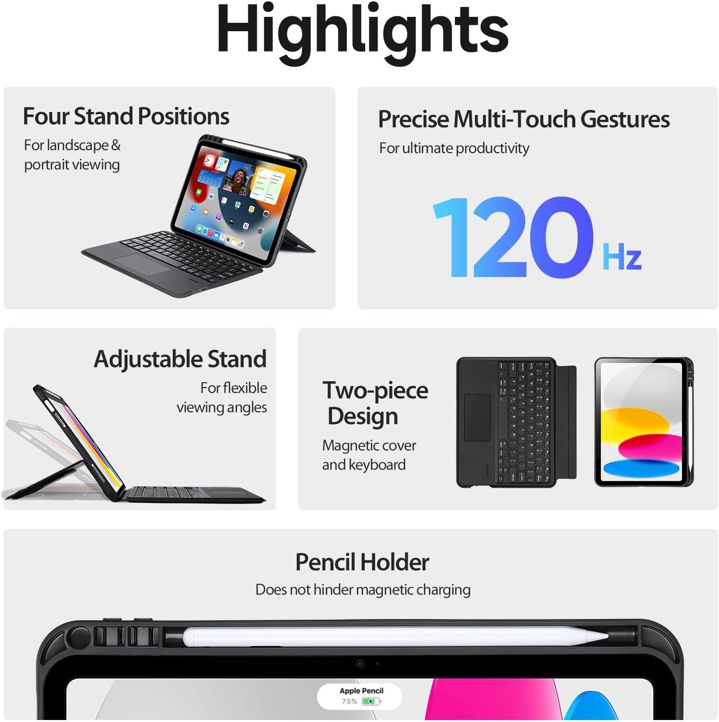 Dėklas su klaviatūra Dux Ducis DK Apple iPad Pro 11 2018/2020/2021/2022 juodas