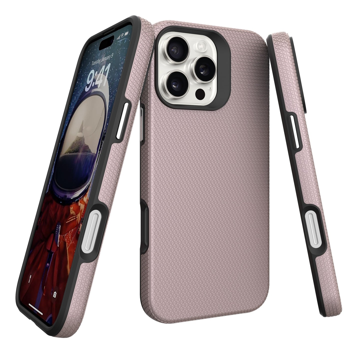 Dėklas Perfectionists Triangle Mag Case Apple iPhone 13 Pro Max rožinio aukso