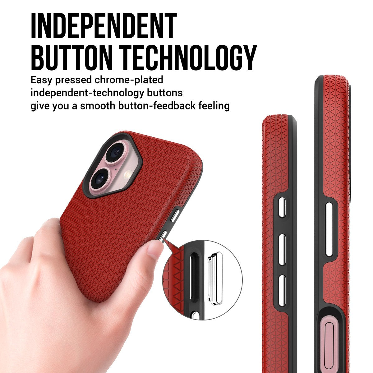 Dėklas Perfectionists Triangle Mag Case Apple iPhone 13/14 raudonas