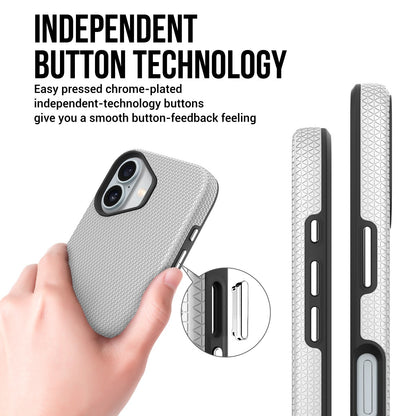 Dėklas Perfectionists Triangle Mag Case Apple iPhone 16 sidabrinis