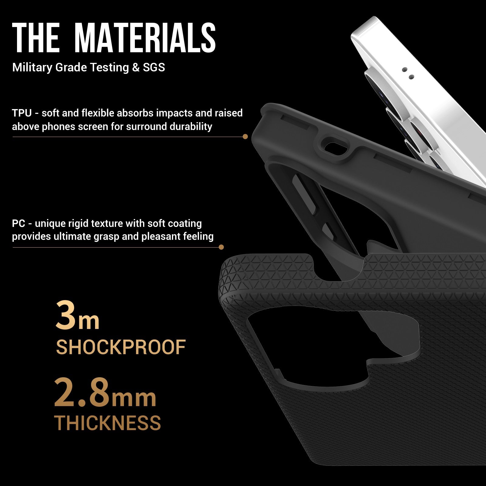 Dėklas Perfectionists Triangle Case Samsung S938 S25 Ultra juodas