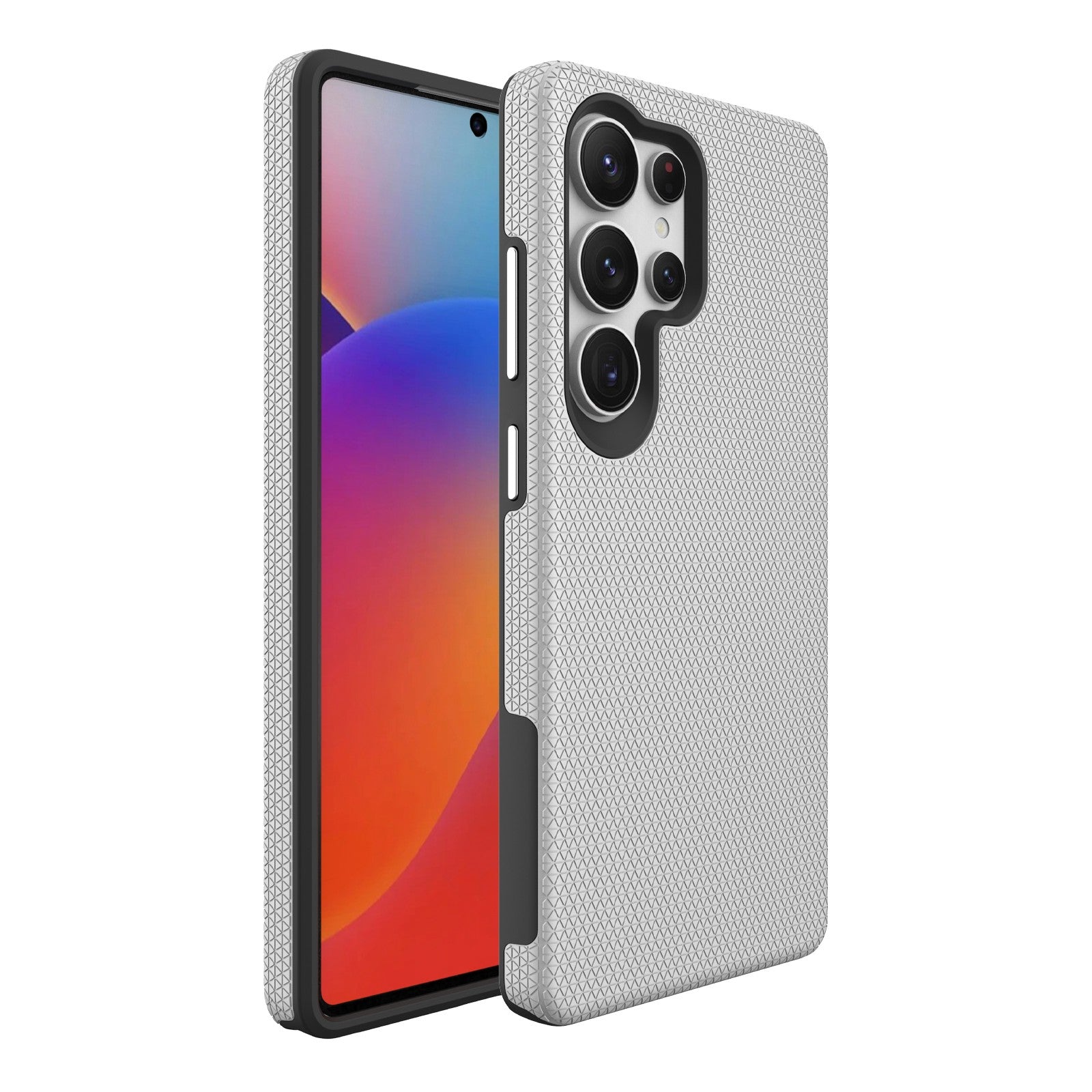 Dėklas Perfectionists Triangle Case Samsung S918 S23 Ultra 5G sidabrinis