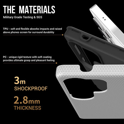 Dėklas Perfectionists Triangle Case Samsung S918 S23 Ultra 5G sidabrinis