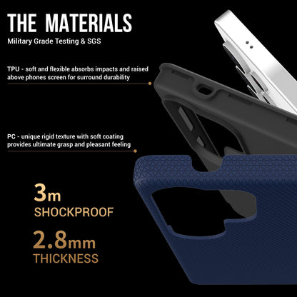 Dėklas Perfectionists Triangle Case Samsung S938 S25 Ultra tamsiai mėlynas
