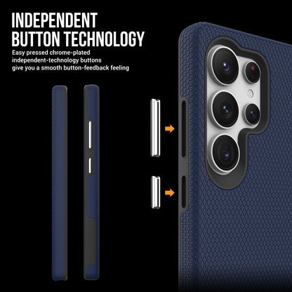 Dėklas Perfectionists Triangle Case Samsung S938 S25 Ultra tamsiai mėlynas