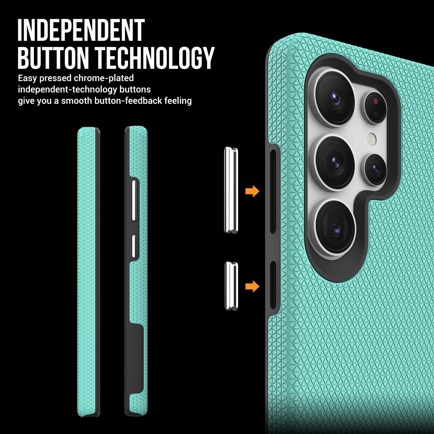 Dėklas Perfectionists Triangle Case Samsung S928 S24 Ultra žalias