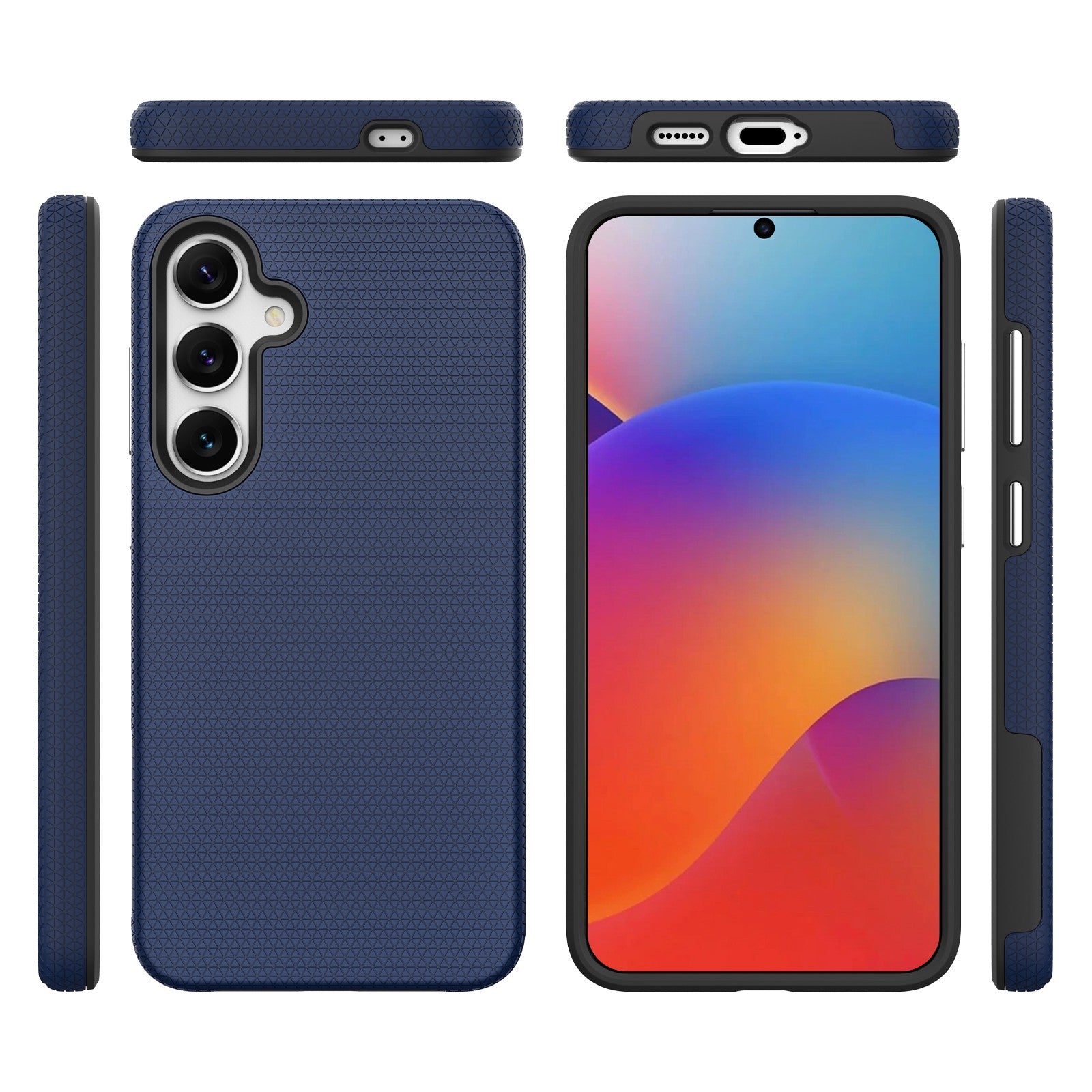 Dėklas Perfectionists Triangle Case Samsung A165 A16 4G/A166 A16 5G tamsiai mėlynas