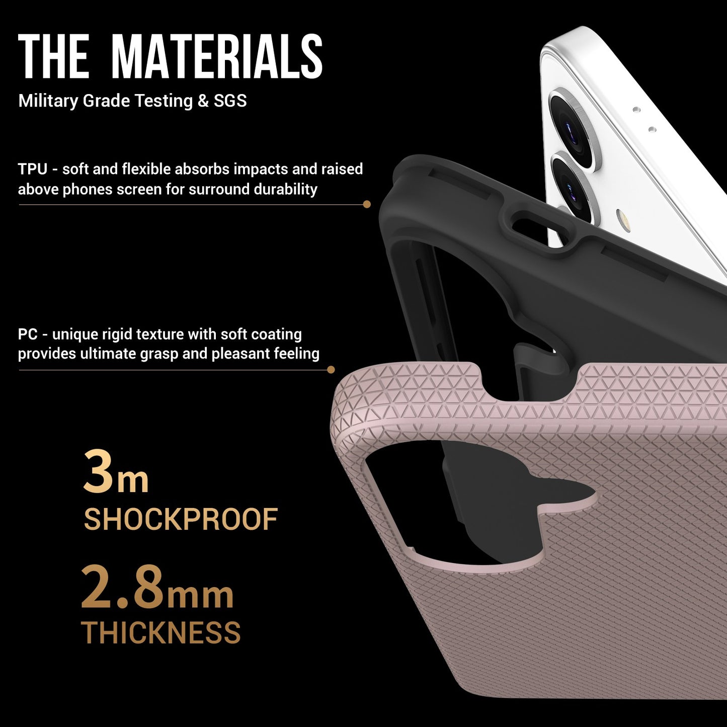 Dėklas Perfectionists Triangle Case Samsung S911 S23 5G rožinio aukso