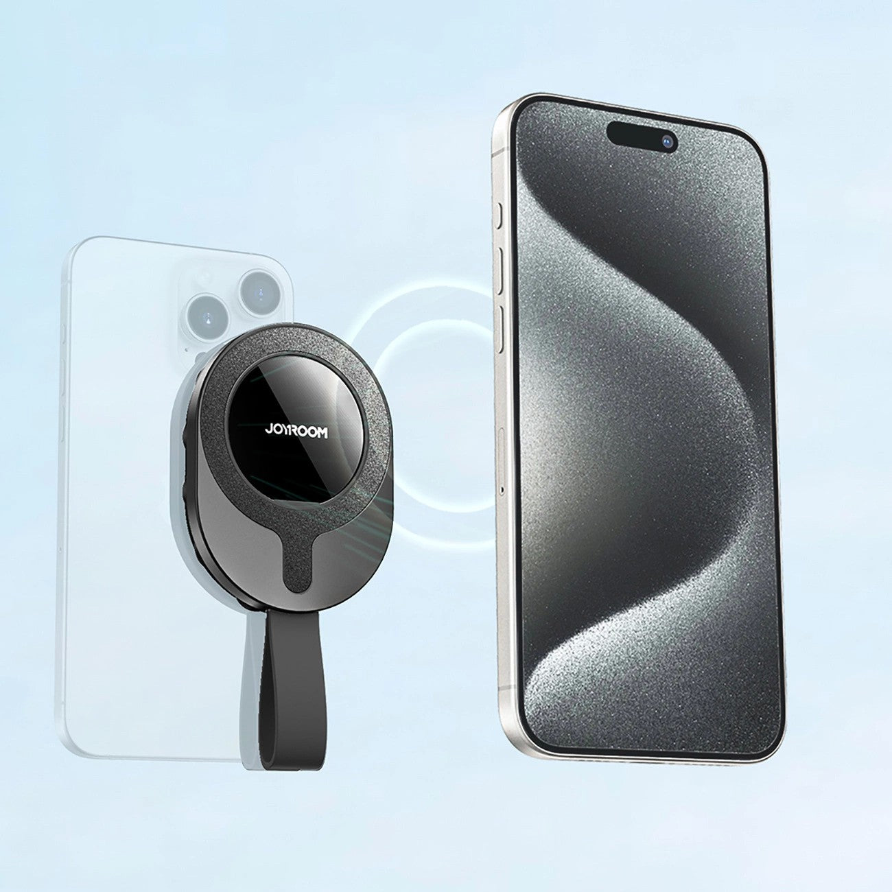 Magnetinis telefono laikiklis su siurbtukais Joyroom JR-ZS393-S juodas