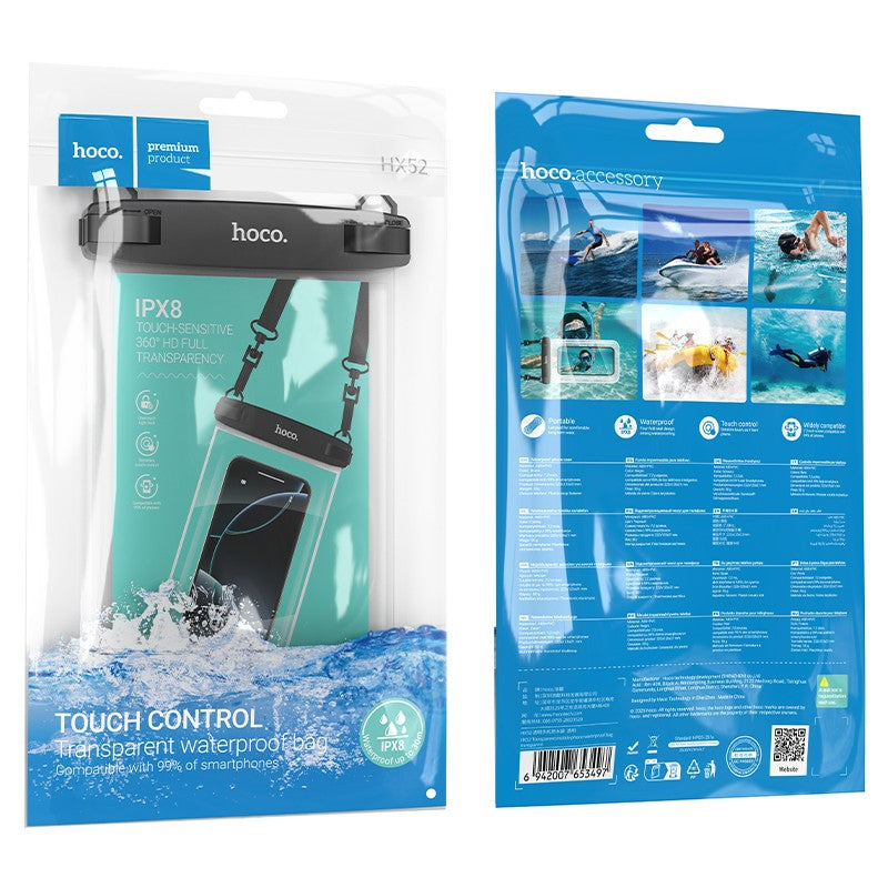 Atsparus vandeniui dėklas Hoco HX52 juodas