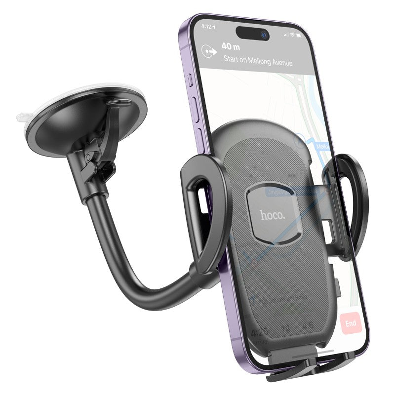 Automobilinis telefono laikiklis Hoco H10 (windshield) juodas