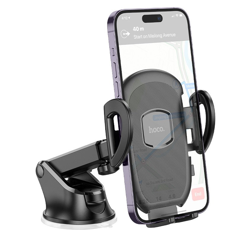 Automobilinis telefono laikiklis Hoco H9 (dashboard) juodas