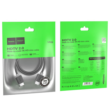 Kabelis Hoco US08 HDMI to HDMI 1.0m juodas