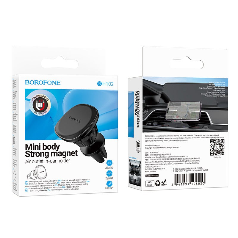 Automobilinis telefono laikiklis Borofone BH102 (air vent) juodas
