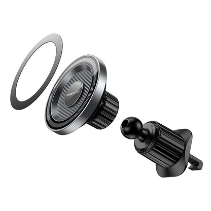 Automobilinis telefono laikiklis Borofone BH122 Magsafe (air vent) juodas