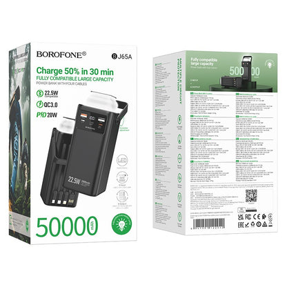 Išorinė baterija Power Bank Borofone BJ65A 22.5W 50000mAh juoda