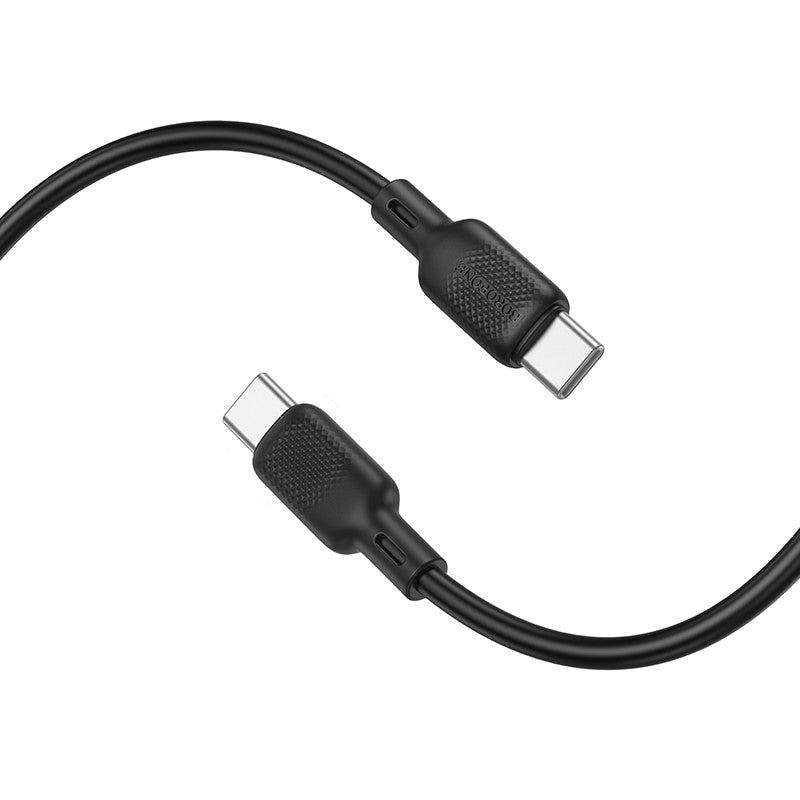 USB kabelis Borofone BX113 60W USB-C to USB-C 2.0m juodas
