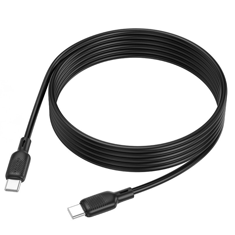 USB kabelis Borofone BX113 60W USB-C to USB-C 2.0m juodas