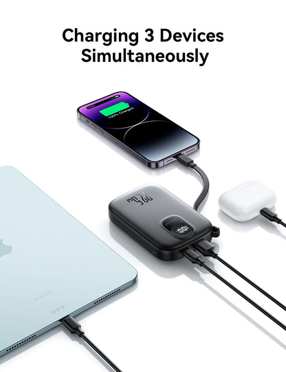 Išorinė baterija Power Bank Joyroom JR-PBF18 22.5W with Lightning cable 10000mAh juoda