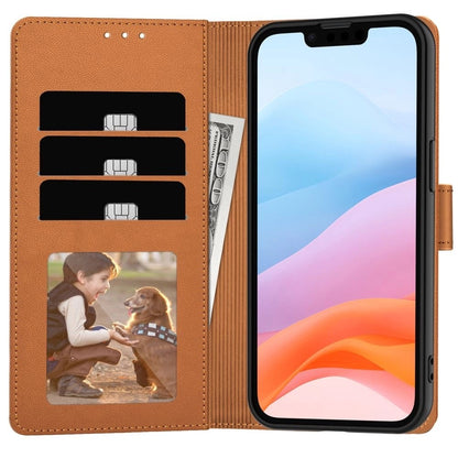 Dėklas Fancy Wallet Samsung A566 A56 5G rudas