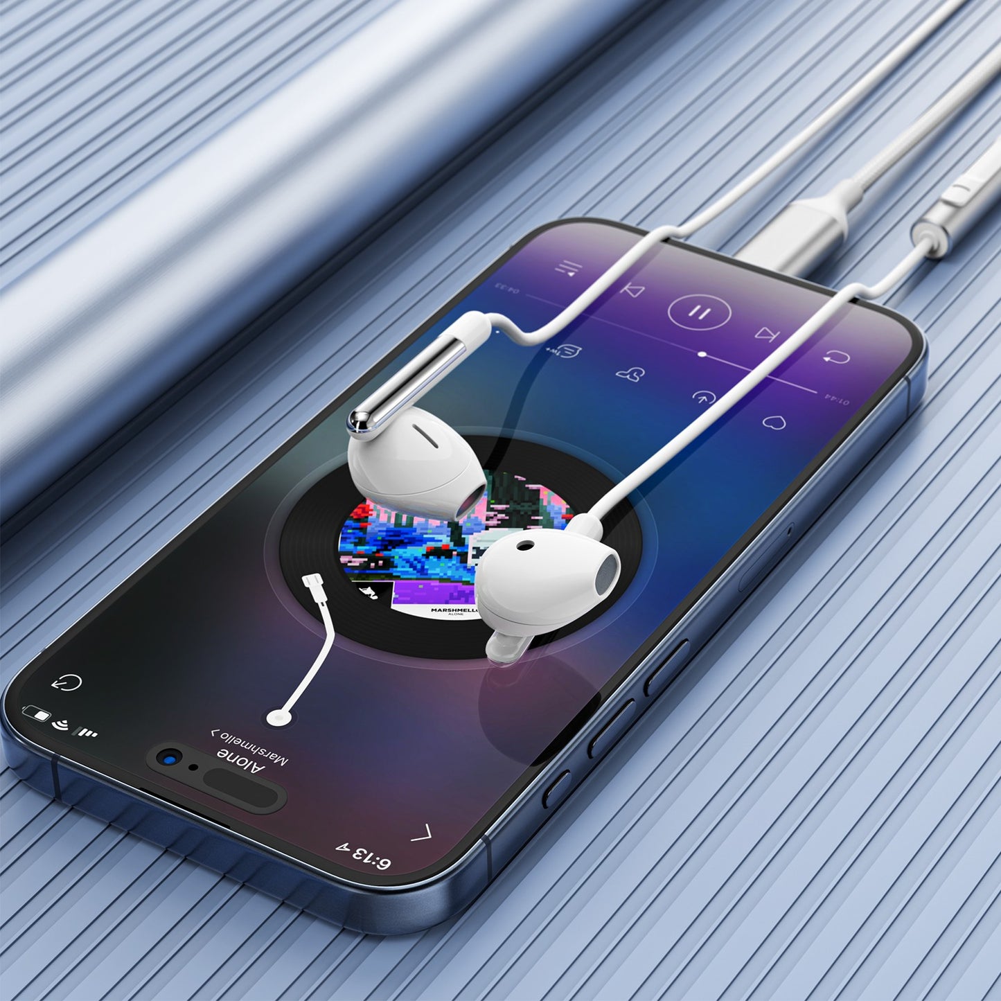 Ausinės Acefast L3 USB-C baltos