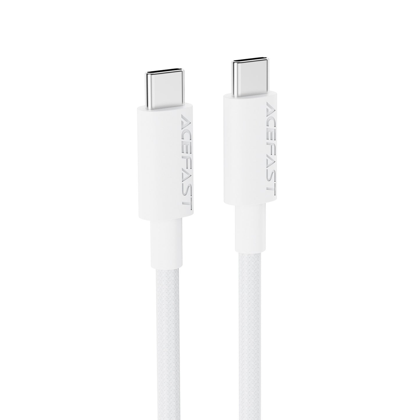 USB kabelis Acefast C18-03 60W USB-C to USB-C 1.2m baltas