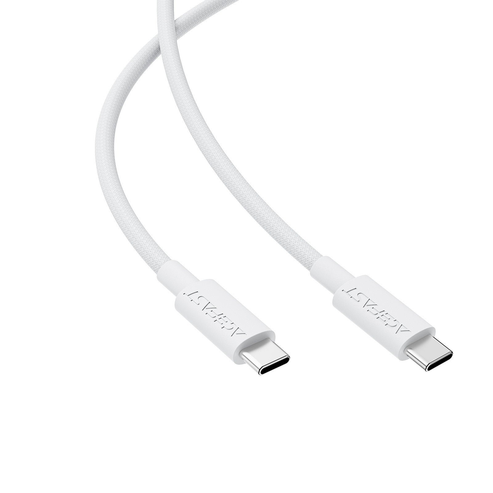 USB kabelis Acefast C18-03 60W USB-C to USB-C 1.2m baltas