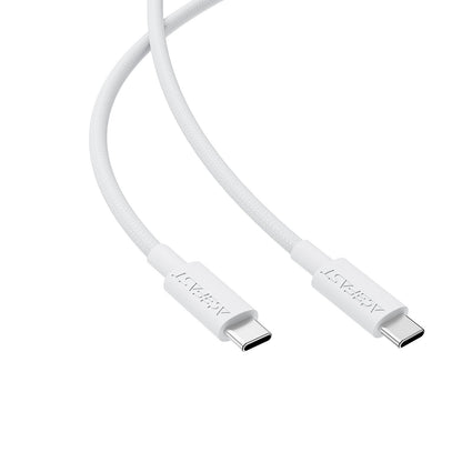 USB kabelis Acefast C18-03 60W USB-C to USB-C 1.2m baltas