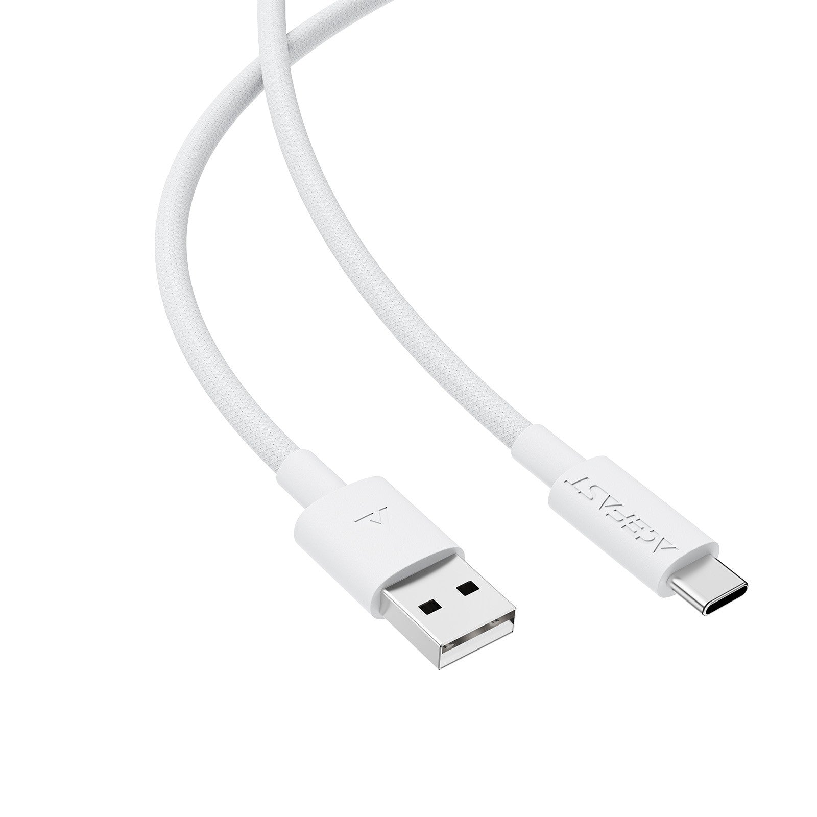USB kabelis Acefast C18-04 USB-A to USB-C 1.2m baltas