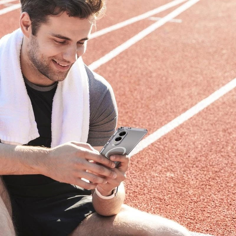 Dėklas Dux Ducis Clin Magsafe Samsung S937 S25 Edge skaidrus