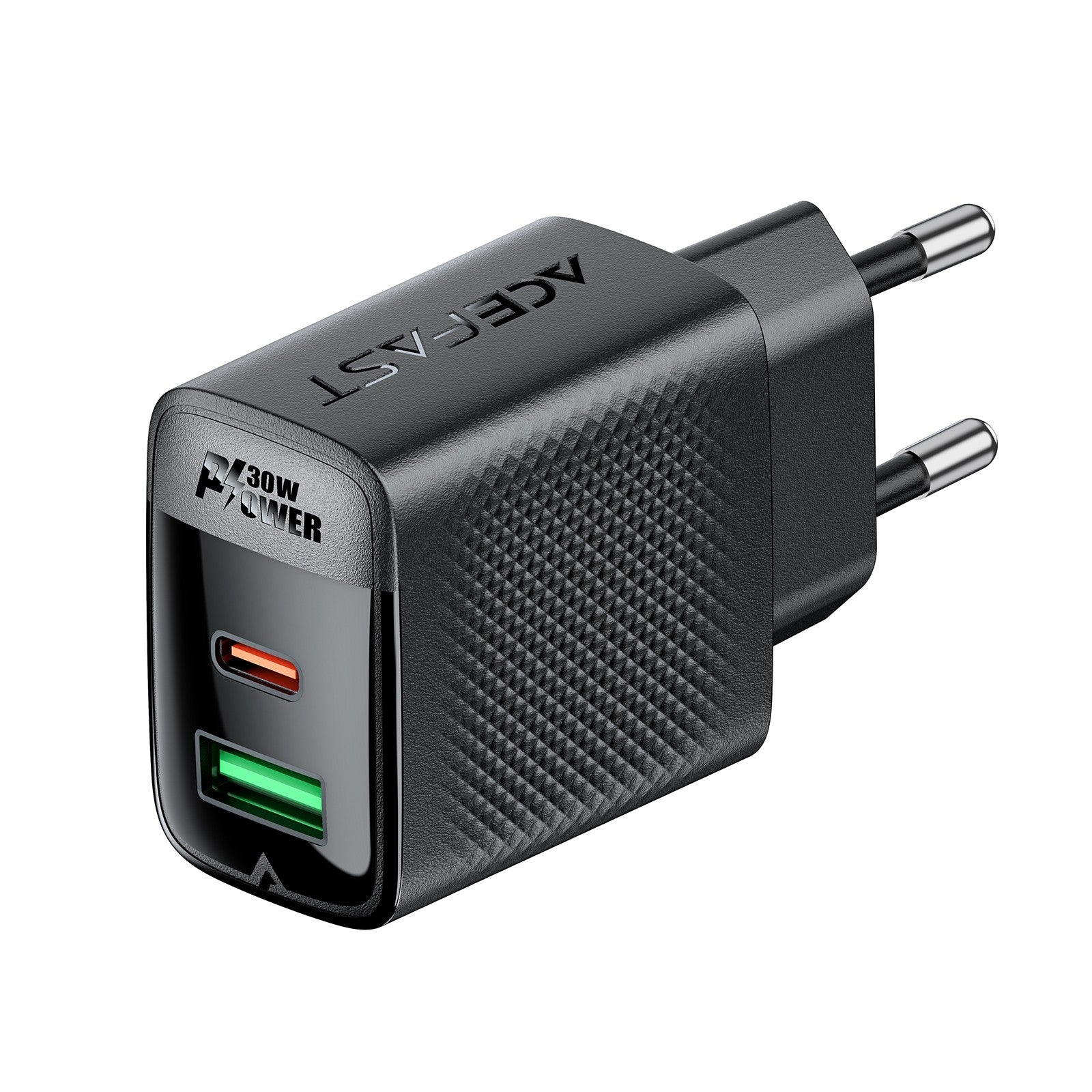 Įkroviklis Acefast A98 30W GaN USB-C/USB-A juodas