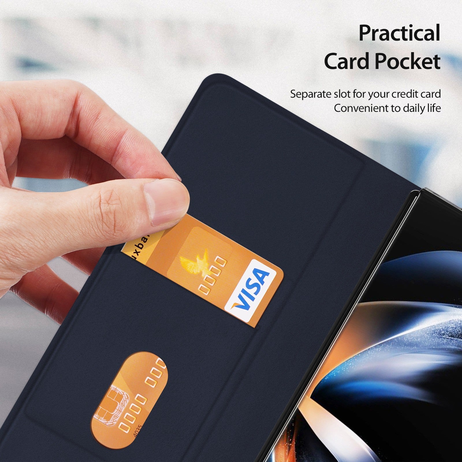 Dėklas Dux Ducis Bril Samsung F751 Z Flip7 mėlynas