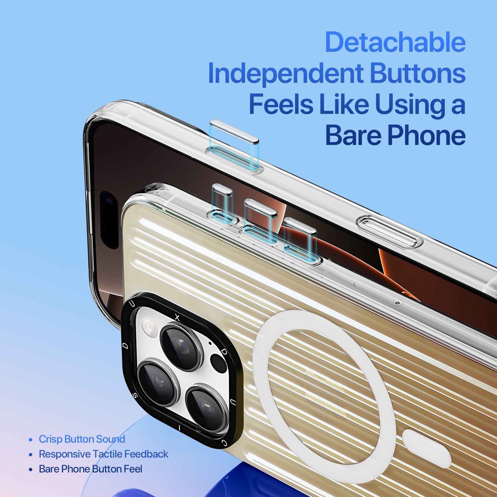 Dėklas Dux Ducis Zest Apple iPhone 16 Pro Max Gradient Desert Gold
