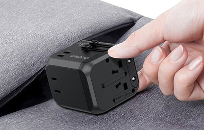 Universalus kelioninis įkroviklis Choetech PD5008 30W USB-C/3xUSB-A juodas