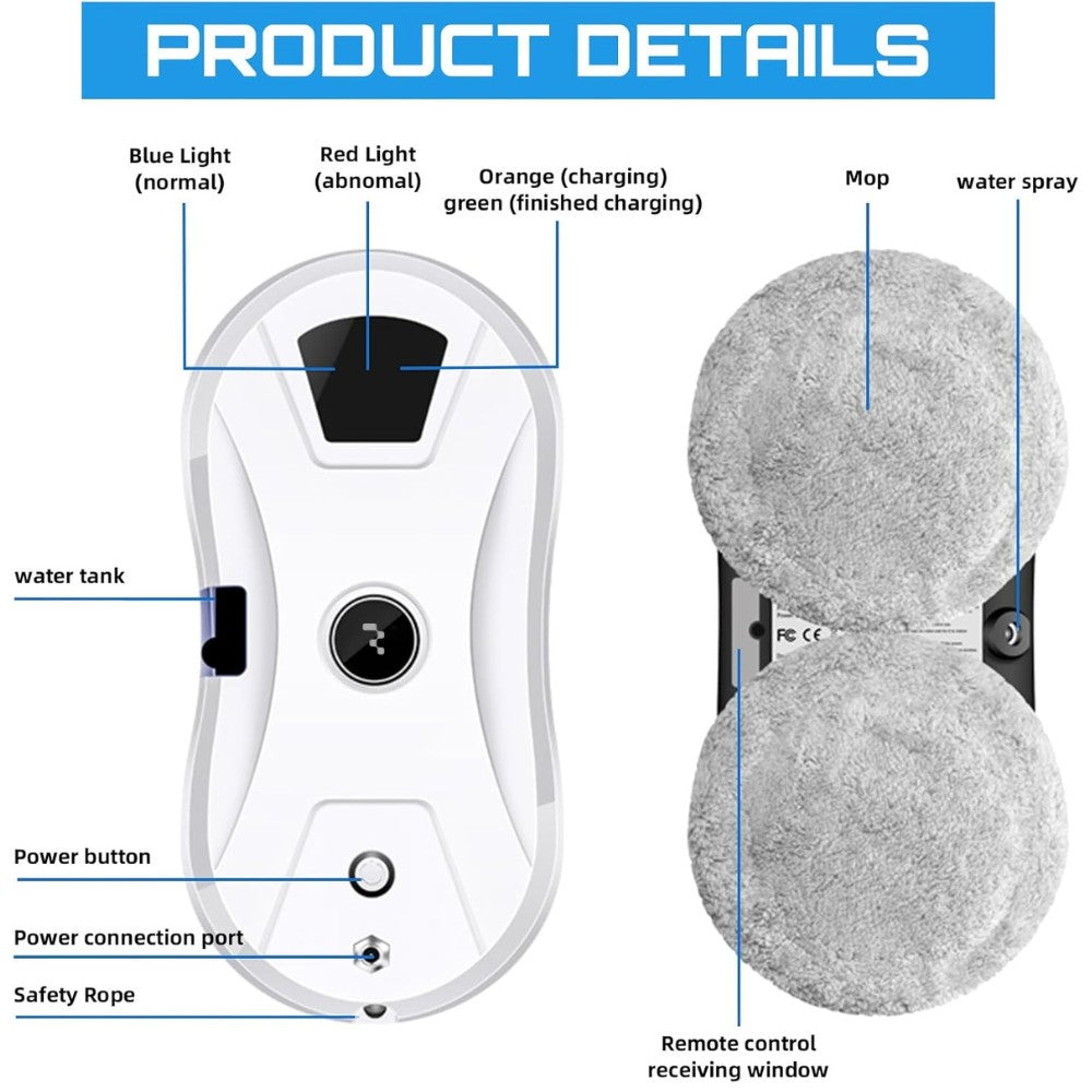 Langų valymo robotas Reach W14S baltas