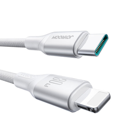 USB kabelis Joyroom S-A28 USB-C to Lightning 30W 1.0m baltas