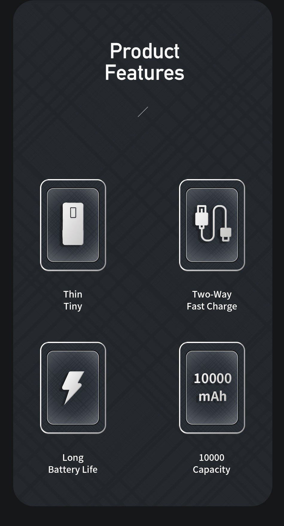 Išorinė baterija Power Bank Awei P5K 5V/2.1A 10000mAh juoda