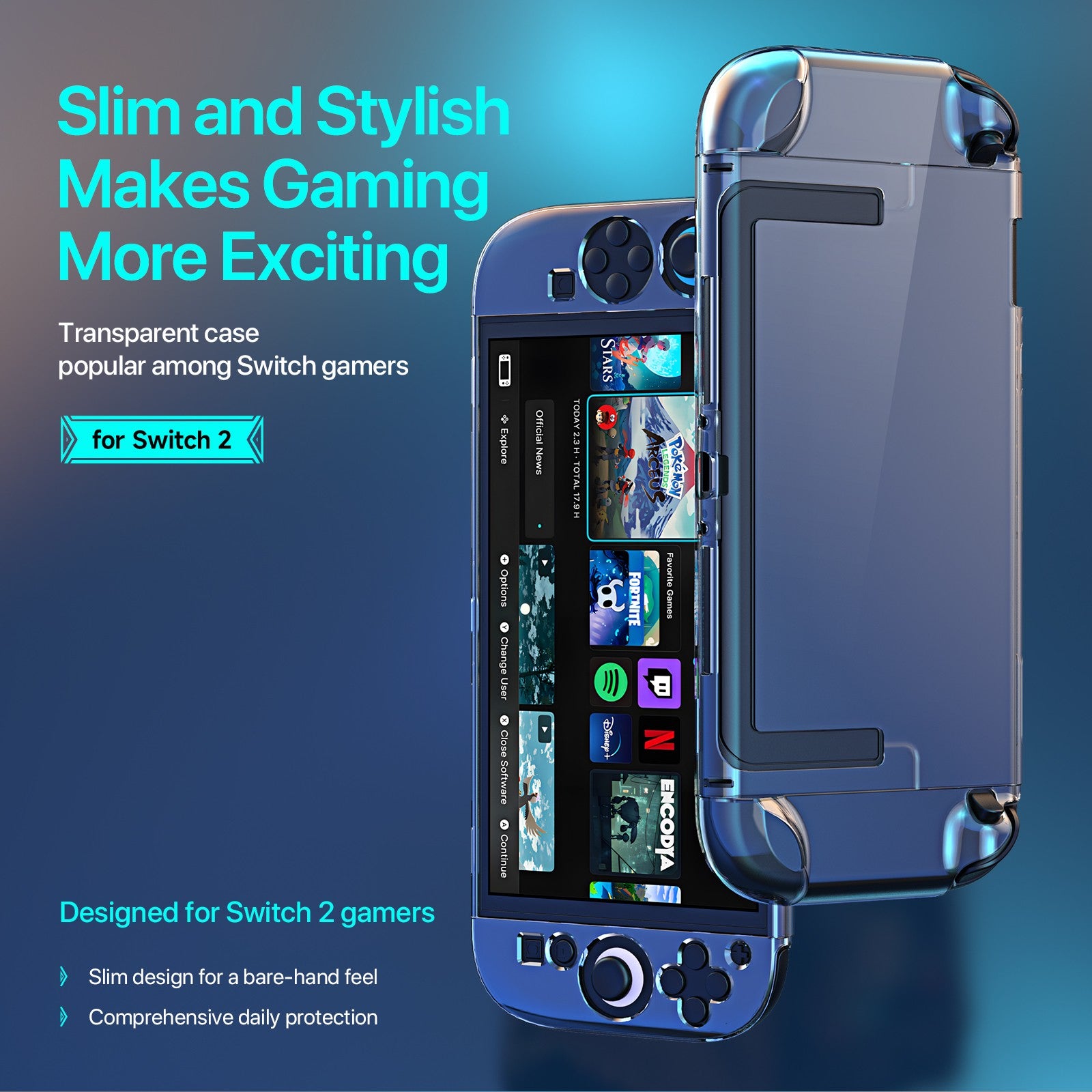 Dėklas Dux Ducis Protective Case Nintendo Switch 2 skaidrus