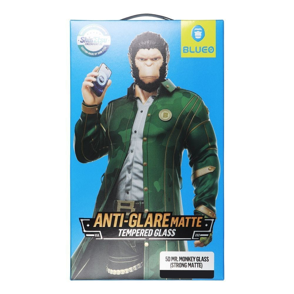 LCD apsauginis stikliukas 5D Mr. Monkey Glass (Strong Matte) Apple iPhone 17 juodas