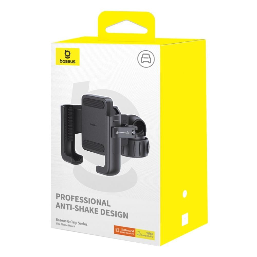Telefono laikiklis dviračiui Baseus GoTrip Series Bike Phone Mount Cluster juodas C40572301111-00