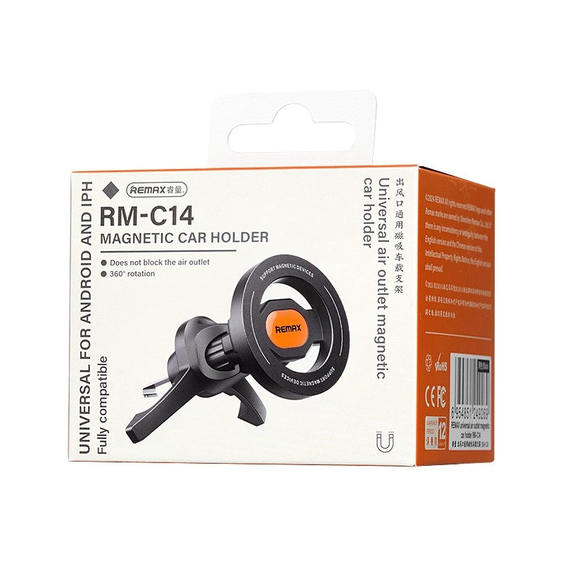 Automobilinis telefono laikiklis Remax RM-C14 MagSafe (air vent) juodas
